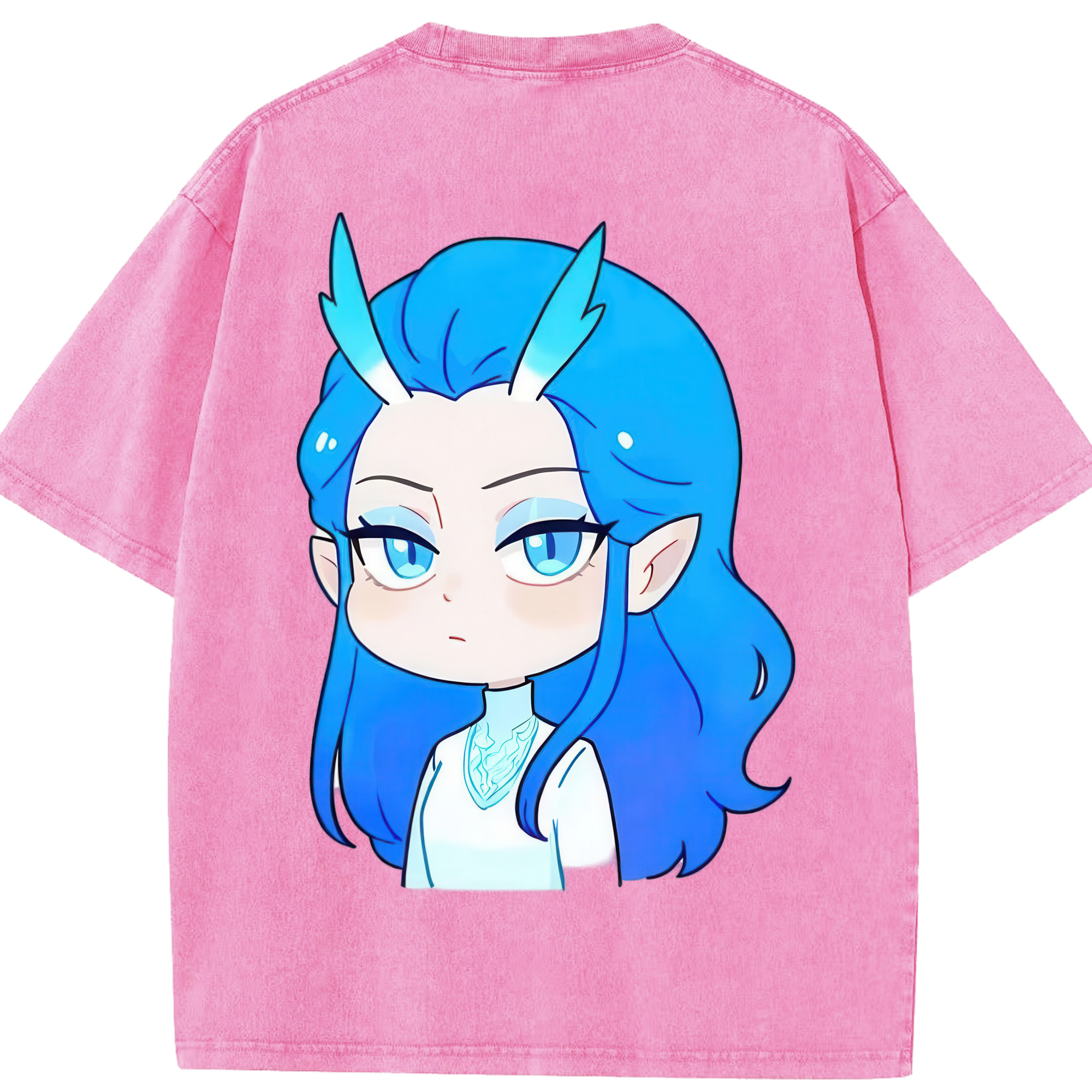 （画像用） Ne Zha 2 ナタ 魔童の大暴れ 綿100% ヴィンテージ風 半袖Tシャツ（背面プリント）